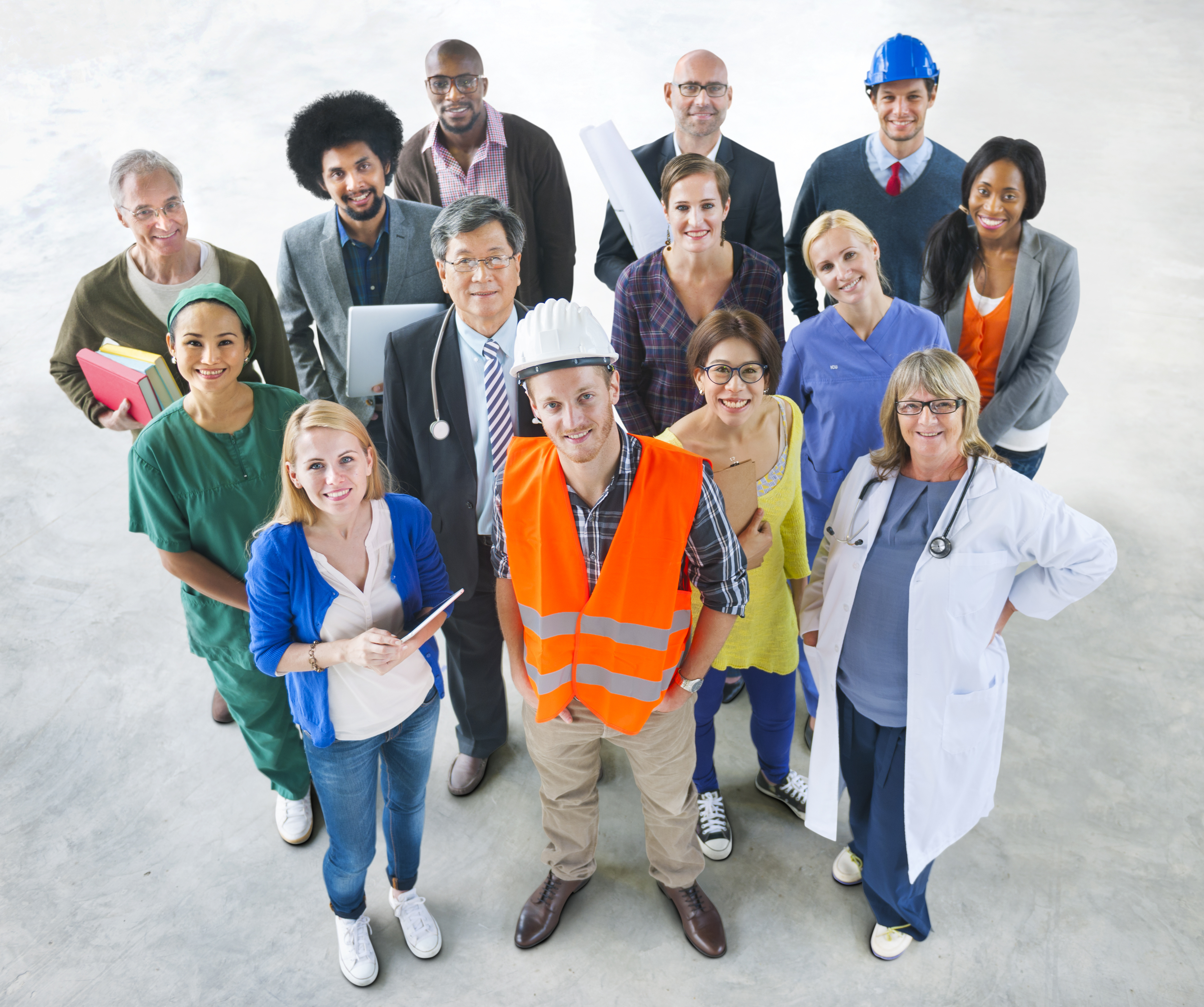 Group of Multiethnic Diverse People with Different Jobs Group of Multiethnic Diverse People with Different Jobs