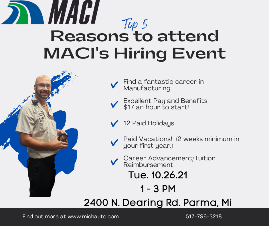 Reasons to attend MACI’s Hiring Event 10.26