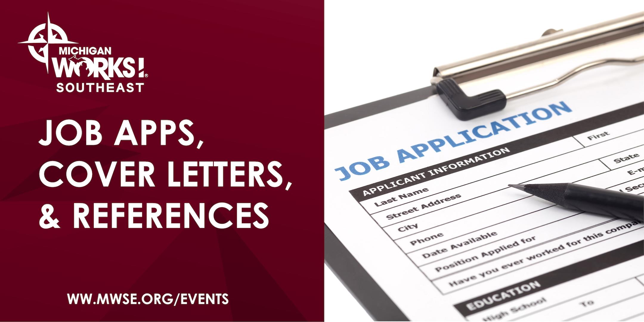 Live Webinar – Job Apps., Cover Letters, and References